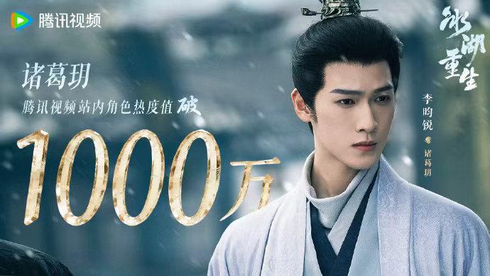 李昀锐诸葛玥角色热度李昀锐诸葛玥热度破1000万 李昀锐诸葛玥角色热度，恭喜诸葛