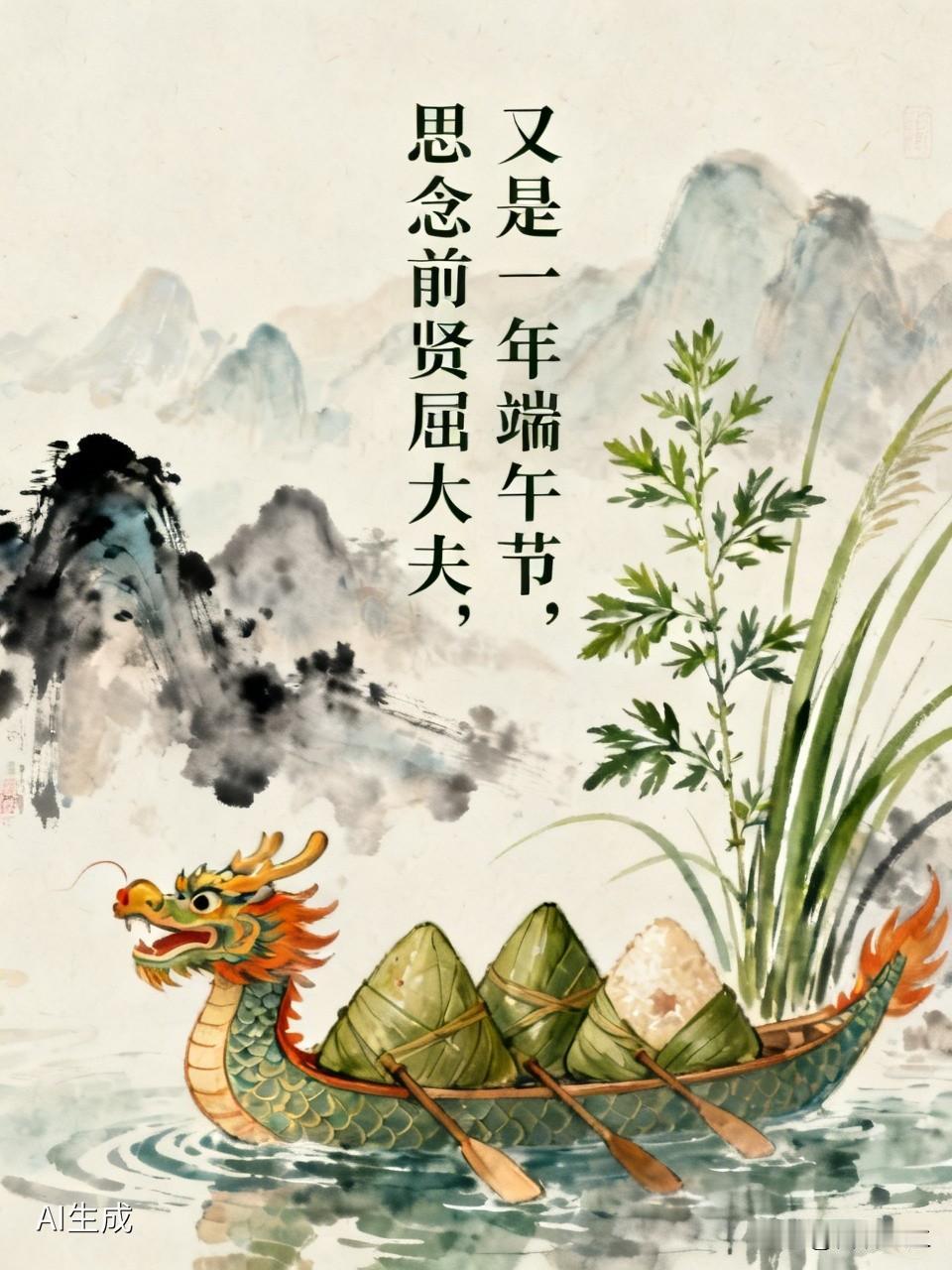 当年，屈大夫空有一腔报国热血，却遭奸佞排挤，被楚怀王流放。最终，他不忍国家沦陷，