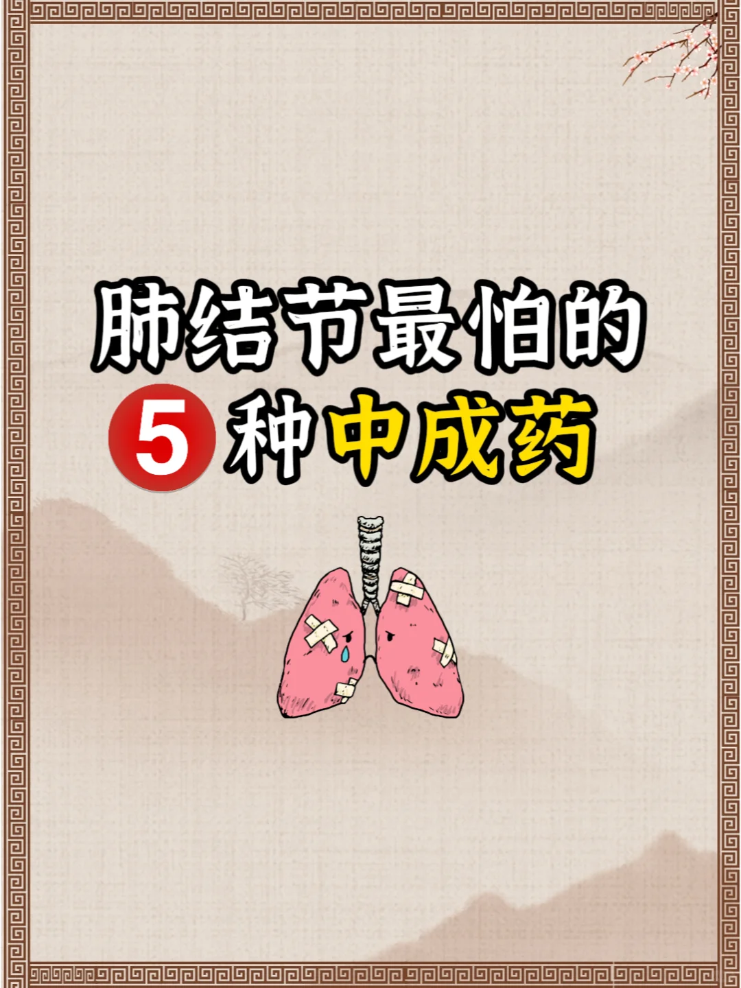 药店不会告诉你的中成药 可以专对肺结节