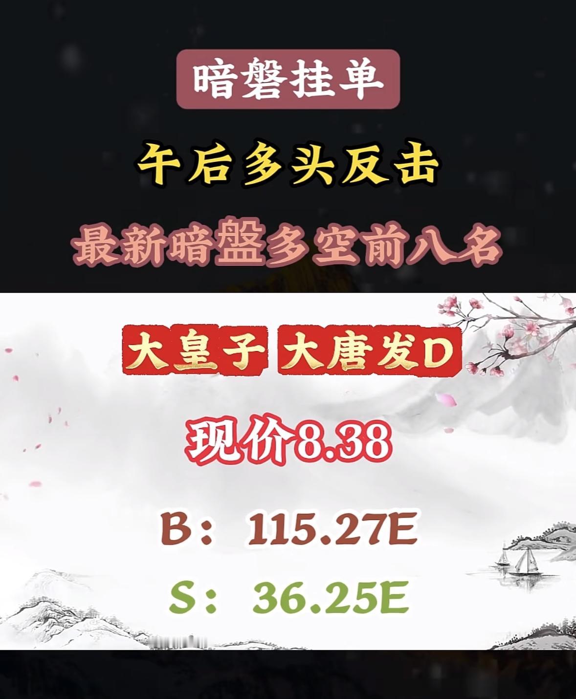 5月20日周三暗盘隔夜挂单排行榜揭晓

暗盘挂单可是A股市场的重要风向标！隔夜暗