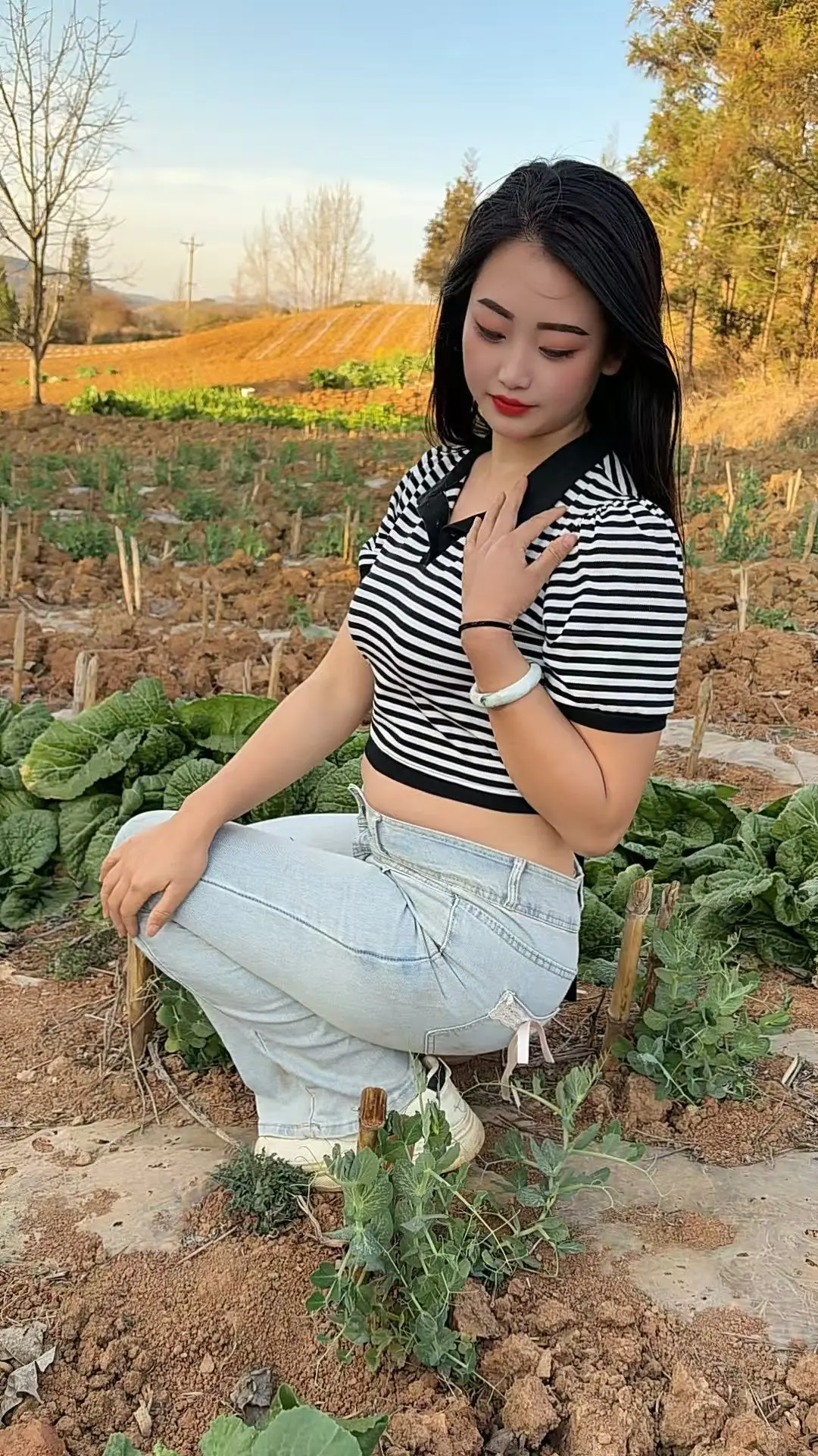 白菜地少女 菜地里的小姐姐 玉米地小姐姐