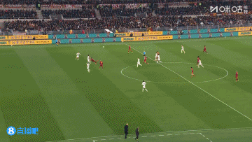 第39分钟，韦斯利世界波破门，你妇客场0比1。尤文图斯 意甲联赛 罗马vs尤文图