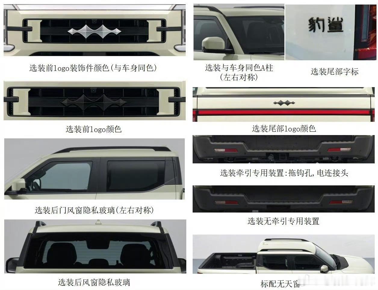 比亚迪首款皮卡方程豹鲨鱼来了，备选名字还能叫豹鲨，这是要爆杀谁呢整车尺寸5457
