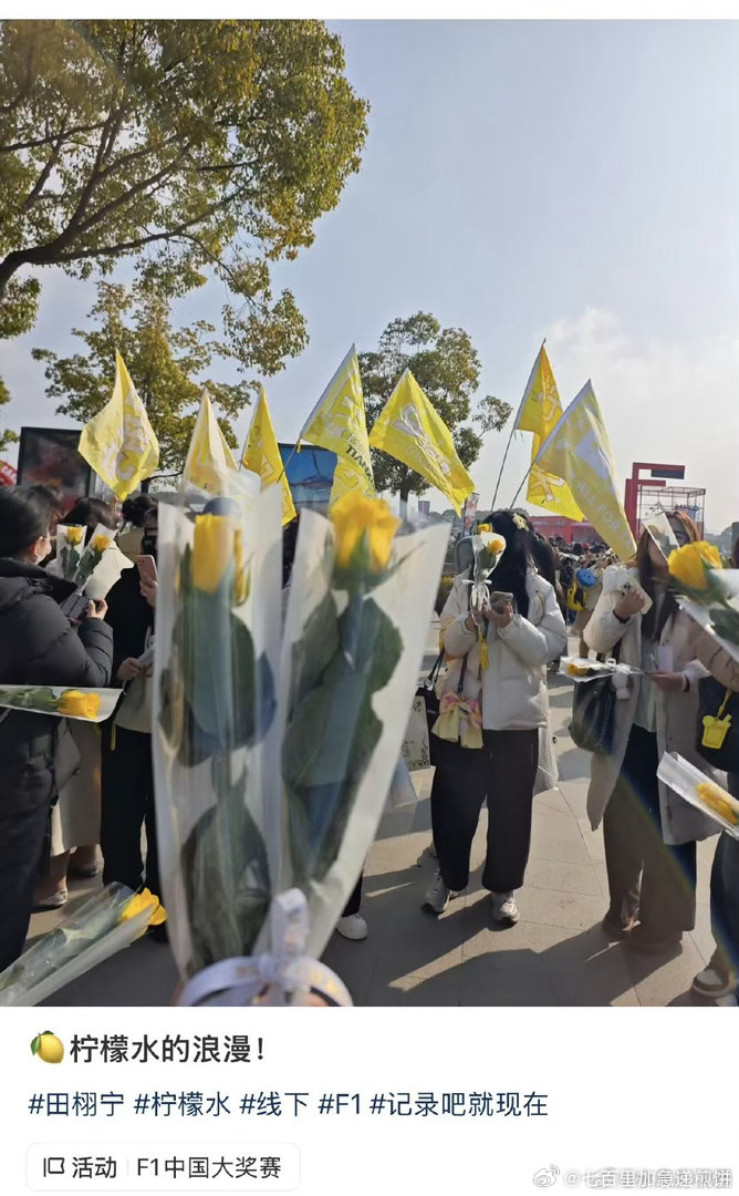 田栩宁F1活动 田栩宁F1活动现场人气，粉丝好爱他 