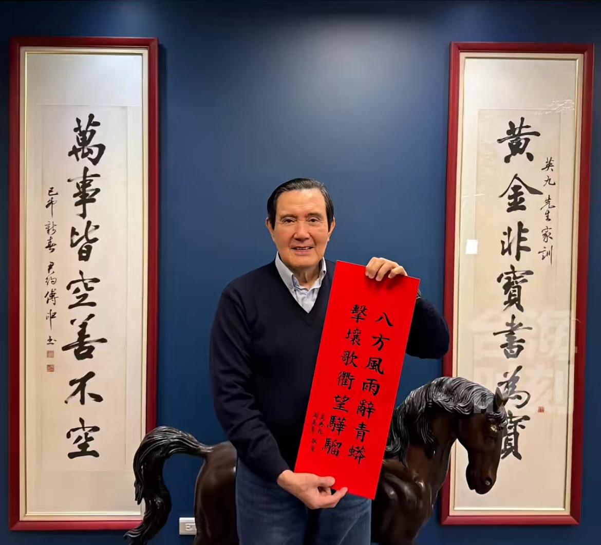 字如其人：马英九马年春联字体工整，功底深厚，蔡英文的“福气加码”歪歪斜斜，岛内青