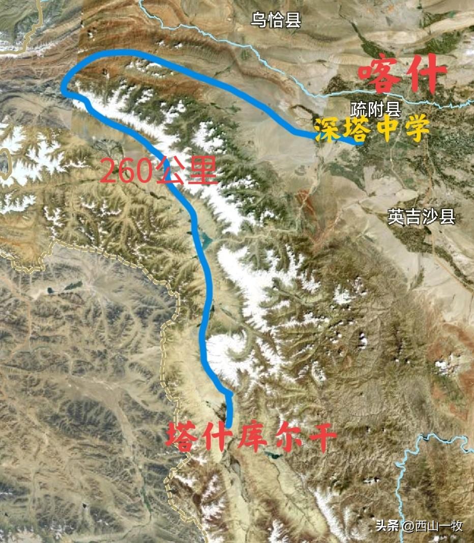 在喀什西南郊的疏附县，有这样一个奇观：疏附二中、三中、四中以及深塔中学，四所中学