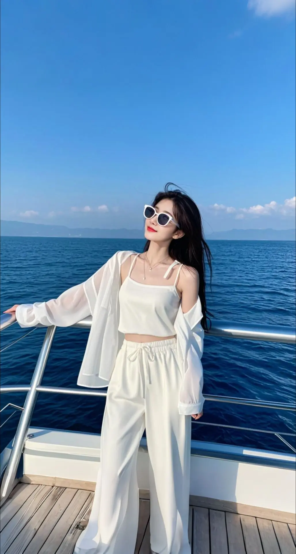 AI扩图 AI夏海映笑颜