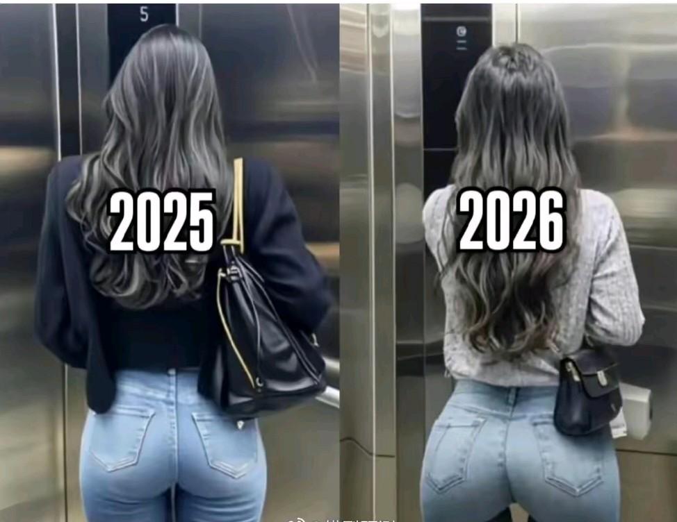 2025已经过去，放轻松。
2026刚刚开始，不要紧。
这幅画真是有内涵，寓意比