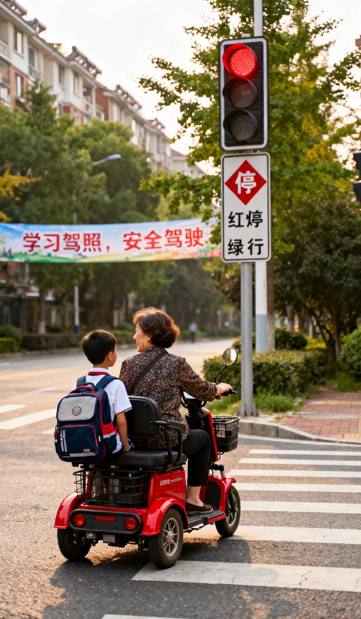 你认为老年代步车应该考取驾照吗?咱小区不少叔姨开代步车买菜、接孙，可有的路口不看