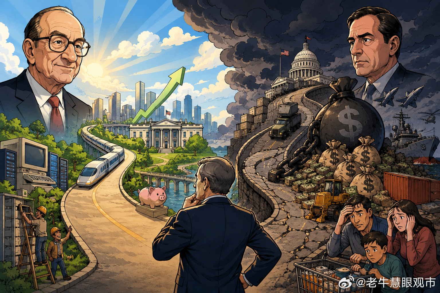沃什想复制格林斯潘时代，但美国财政已经换了天沃什上任美联储主席后，最想对标的人物