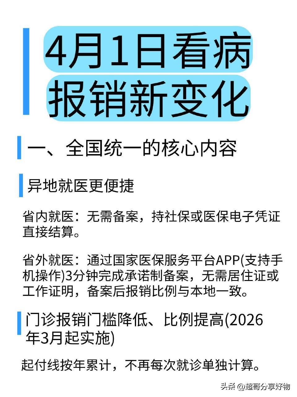 4月1日医保新规落地：全国统一、监管从严，13.7亿参保人迎来更公平更安心的就医