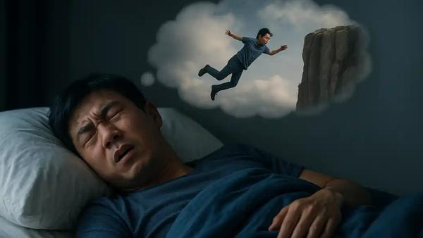 “入睡惊跳”或“睡眠启动”是一种常见的生理现象，通常发生在入睡的初期阶段。当人们