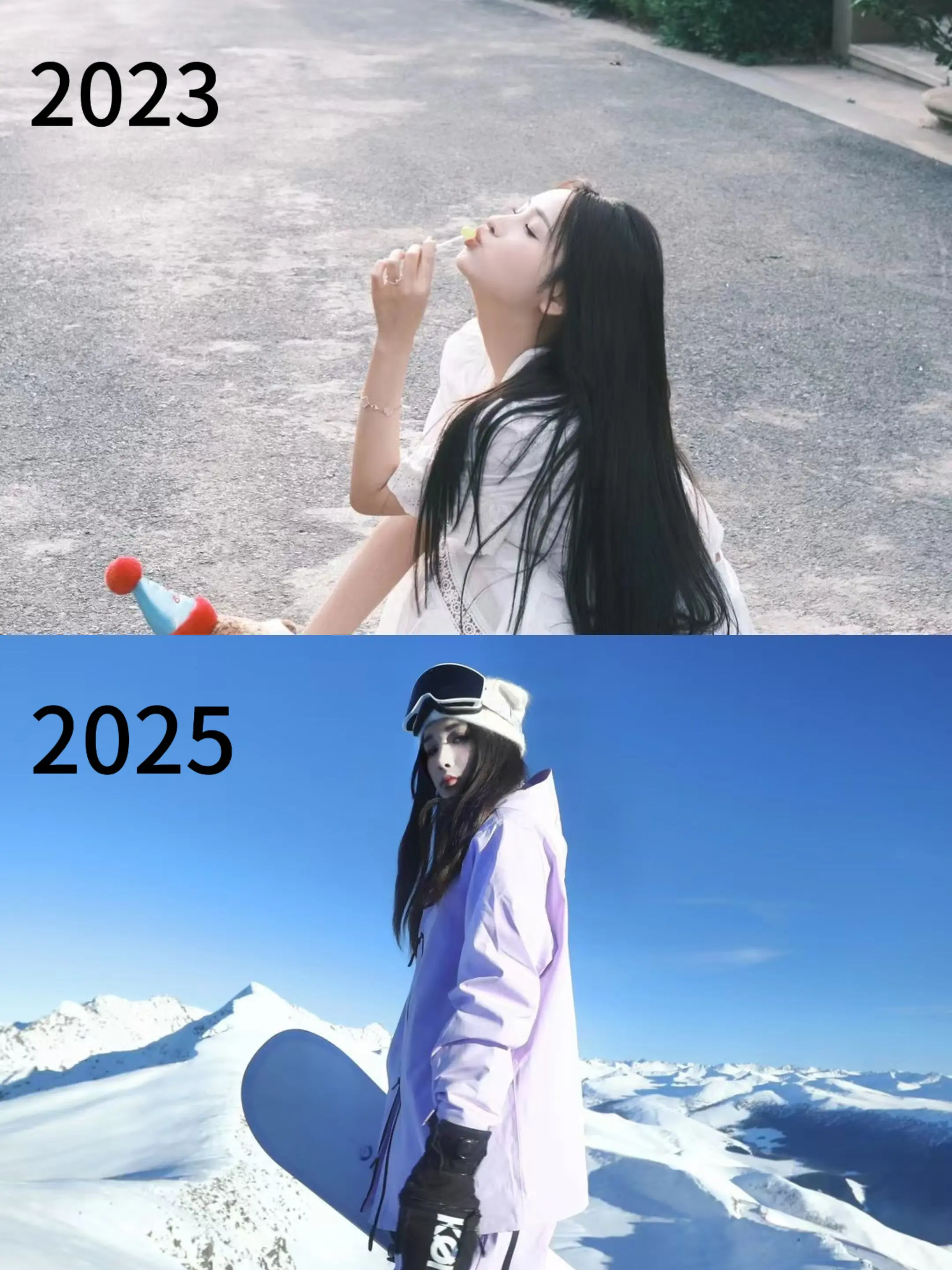 两年前的自己也没想到现在会爱上滑雪吧🏂