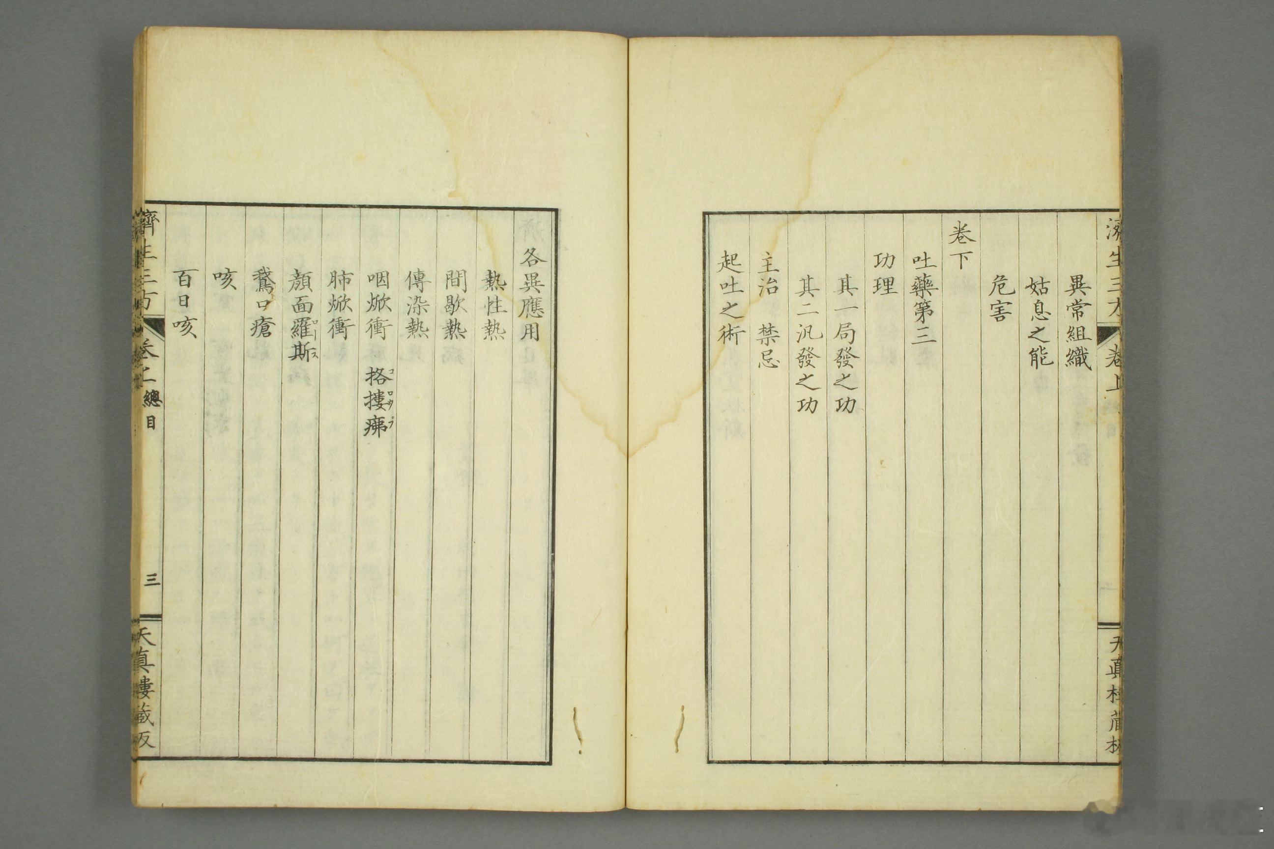 《济生三方》（和刻本，上中下三卷）刊刻信息：日本万延 2 年（1861 年，江户
