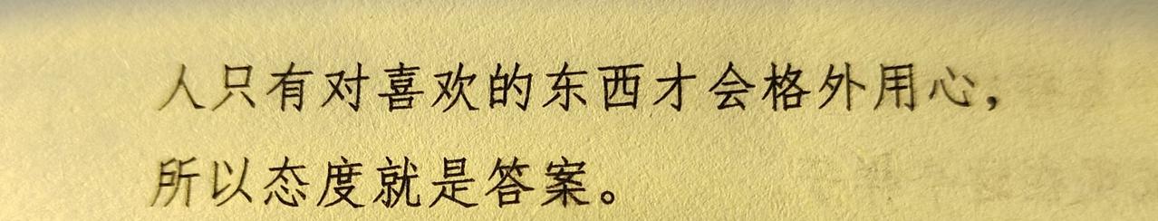 人只有对喜欢的东西才会格外用心