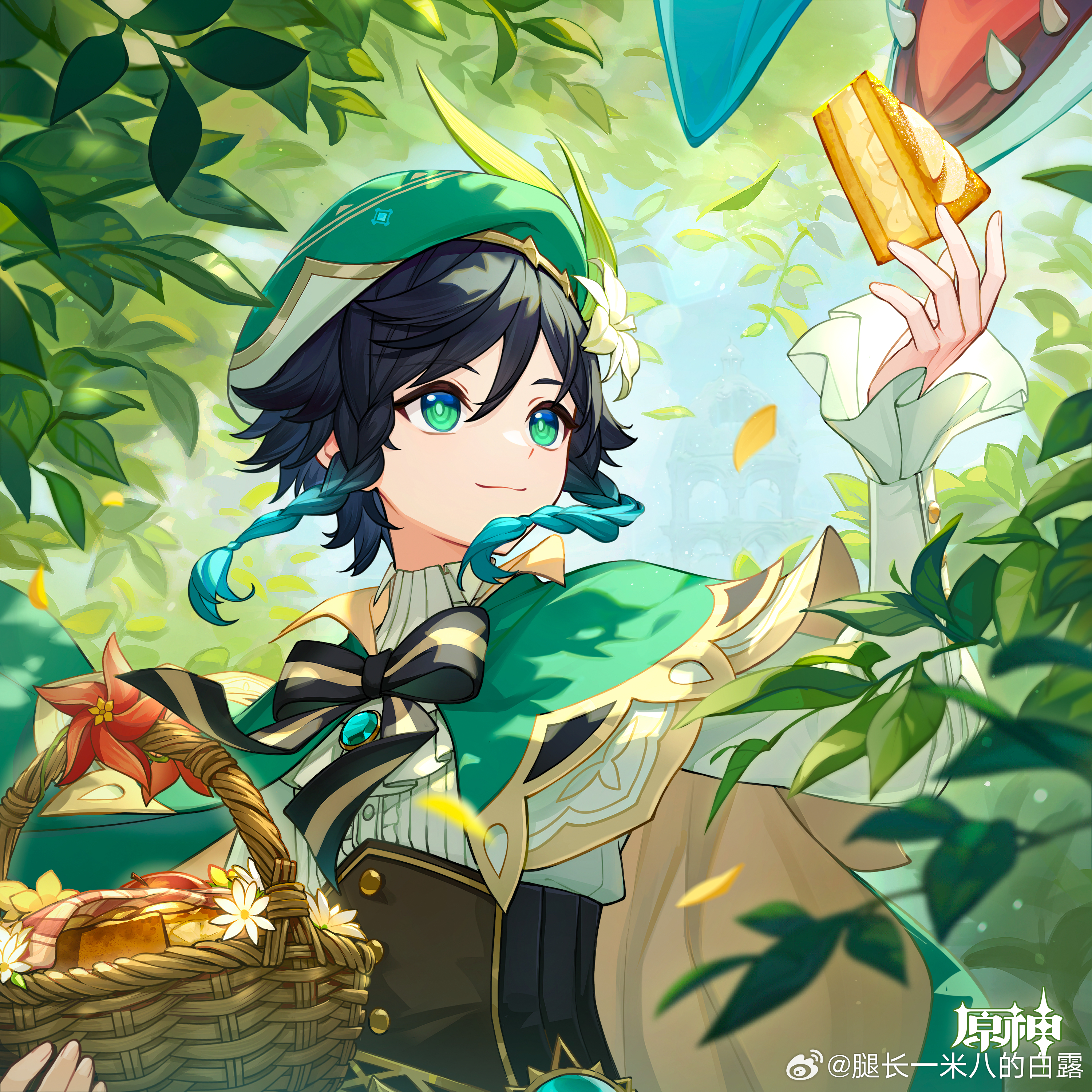 原神原神挪德卡莱原神月之七祝温迪生日快乐！今天带着满满一篮苹果蛋糕野餐，特意学了