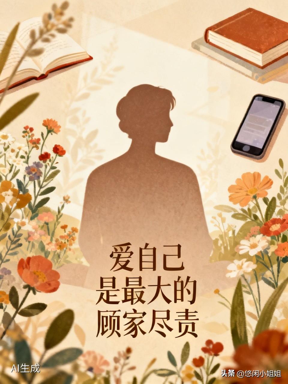 我认为爱你老己。人老了就要更多地爱自己，爱自己才是最大的顾家尽责。
爱自己一是保