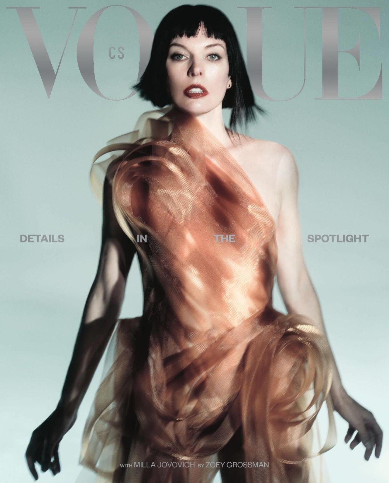 米拉·乔沃维奇(Milla Jovovich)登上《Vogue》捷克斯洛伐克版封