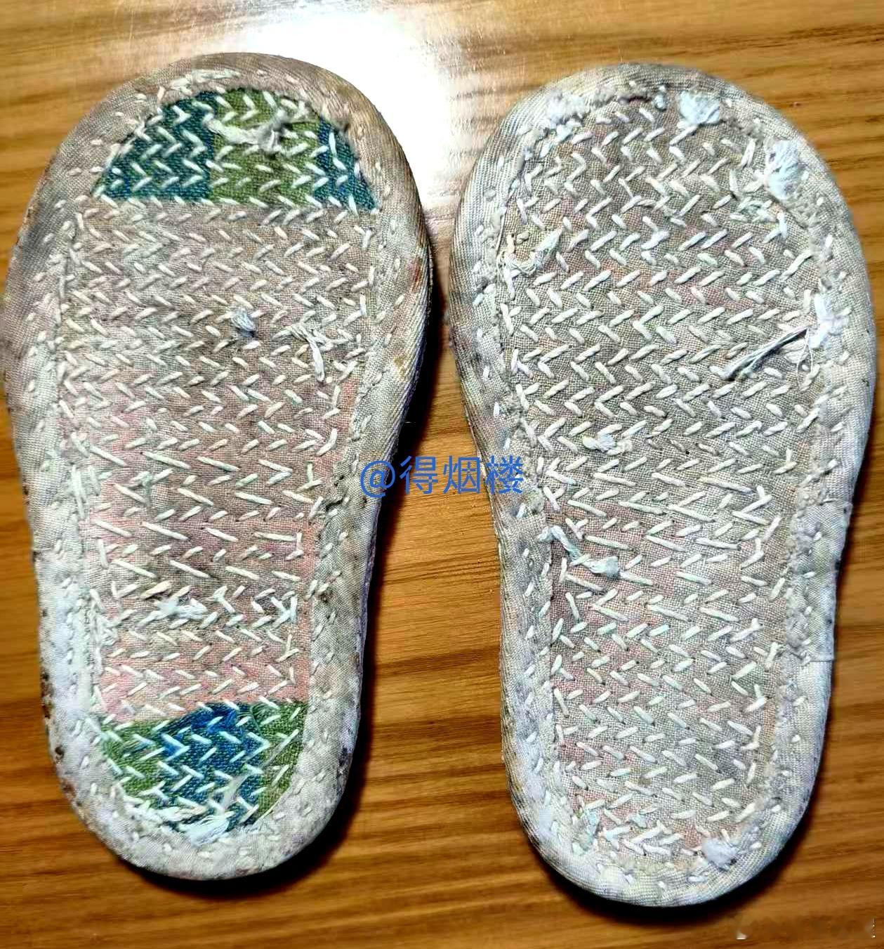 鞋语老物件：一双麻线童鞋底◎老屋张忠；
