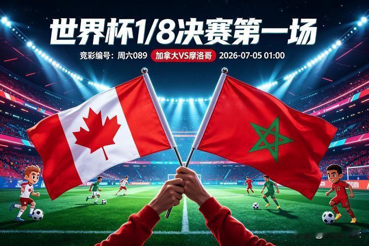 摩洛哥3-0送加拿大回家
北京时间7月5日凌晨一点，世界杯八强争夺战，加拿大VS