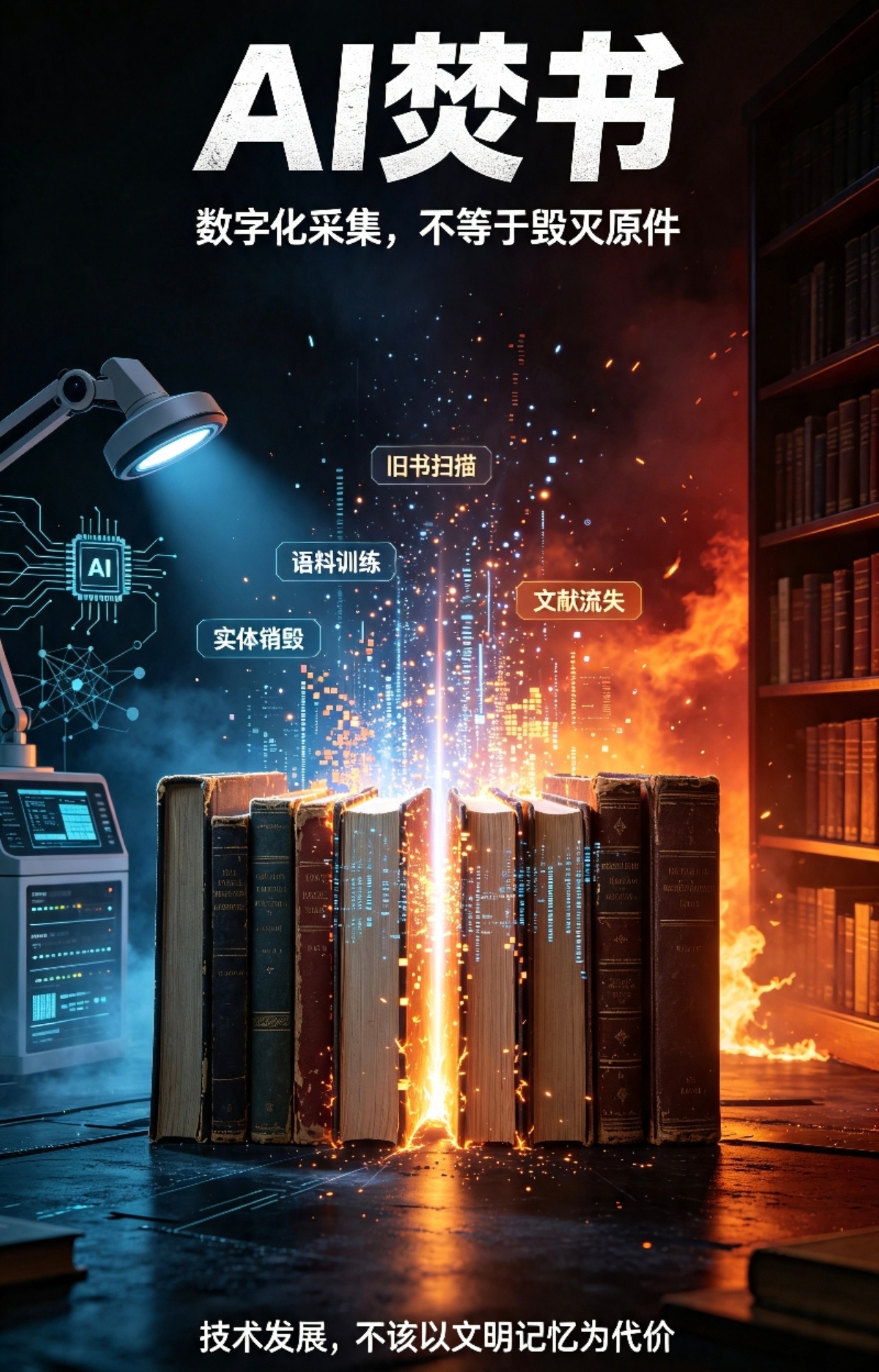 AI 焚书真是有意思，其实“AI焚书”并非字面焚烧书籍，而是硅谷部分AI企业的争