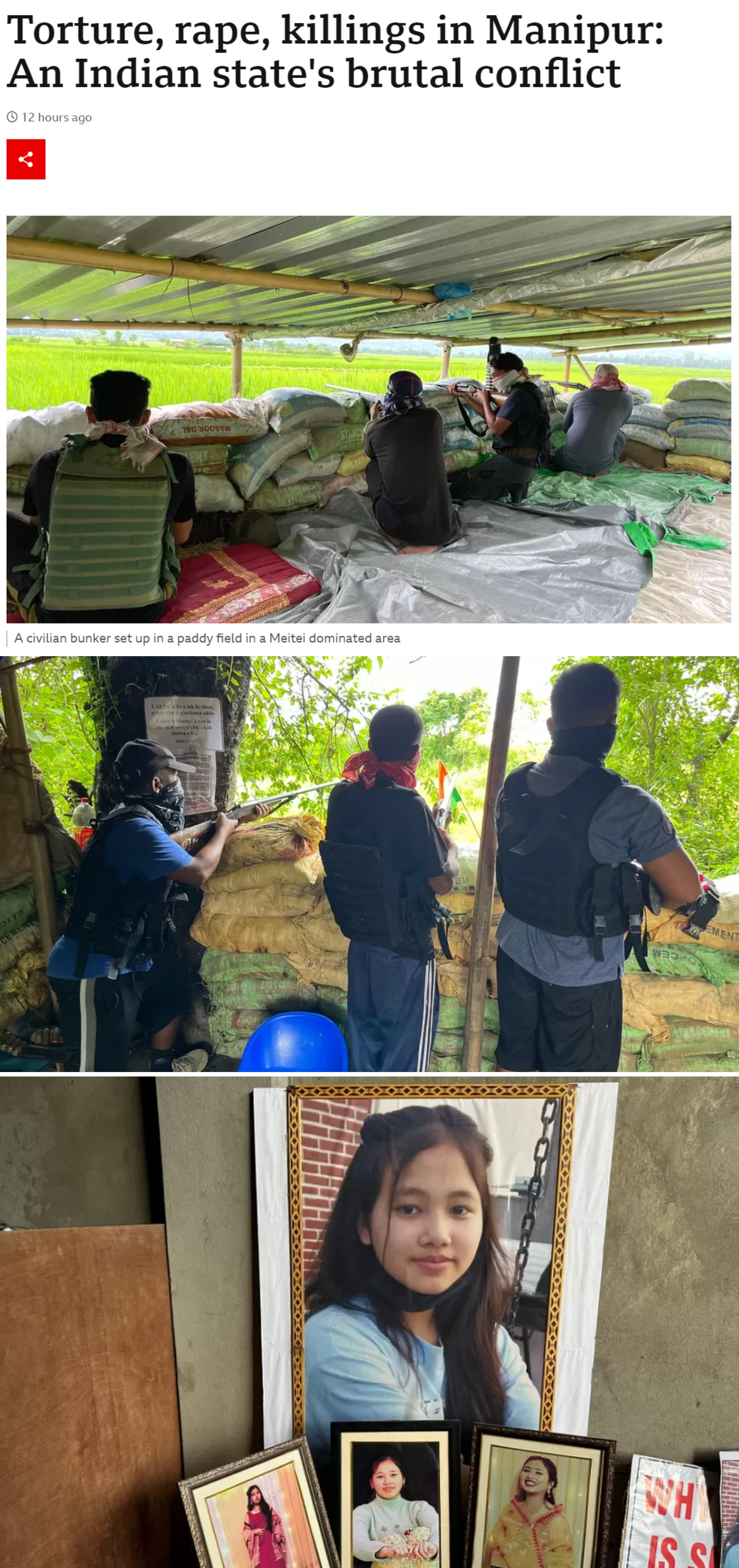 几个月前印度北部的曼尼普尔邦发生严重种族冲突，原来还没有结束；已经伤亡达到500