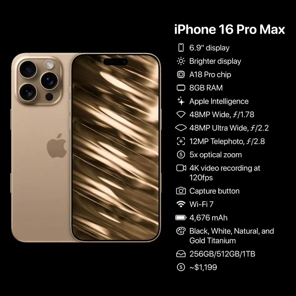 后天就要发布了，来看看iphone16pro系列最终细节，你们会升级嘛😯 ​​