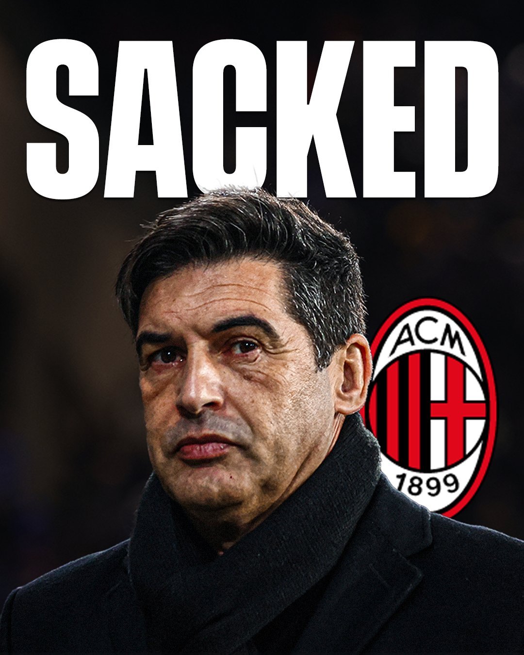 AC米兰主场1-1战平罗马，赛后主帅丰塞卡下课。目前AC米兰在意甲积分榜上排名第