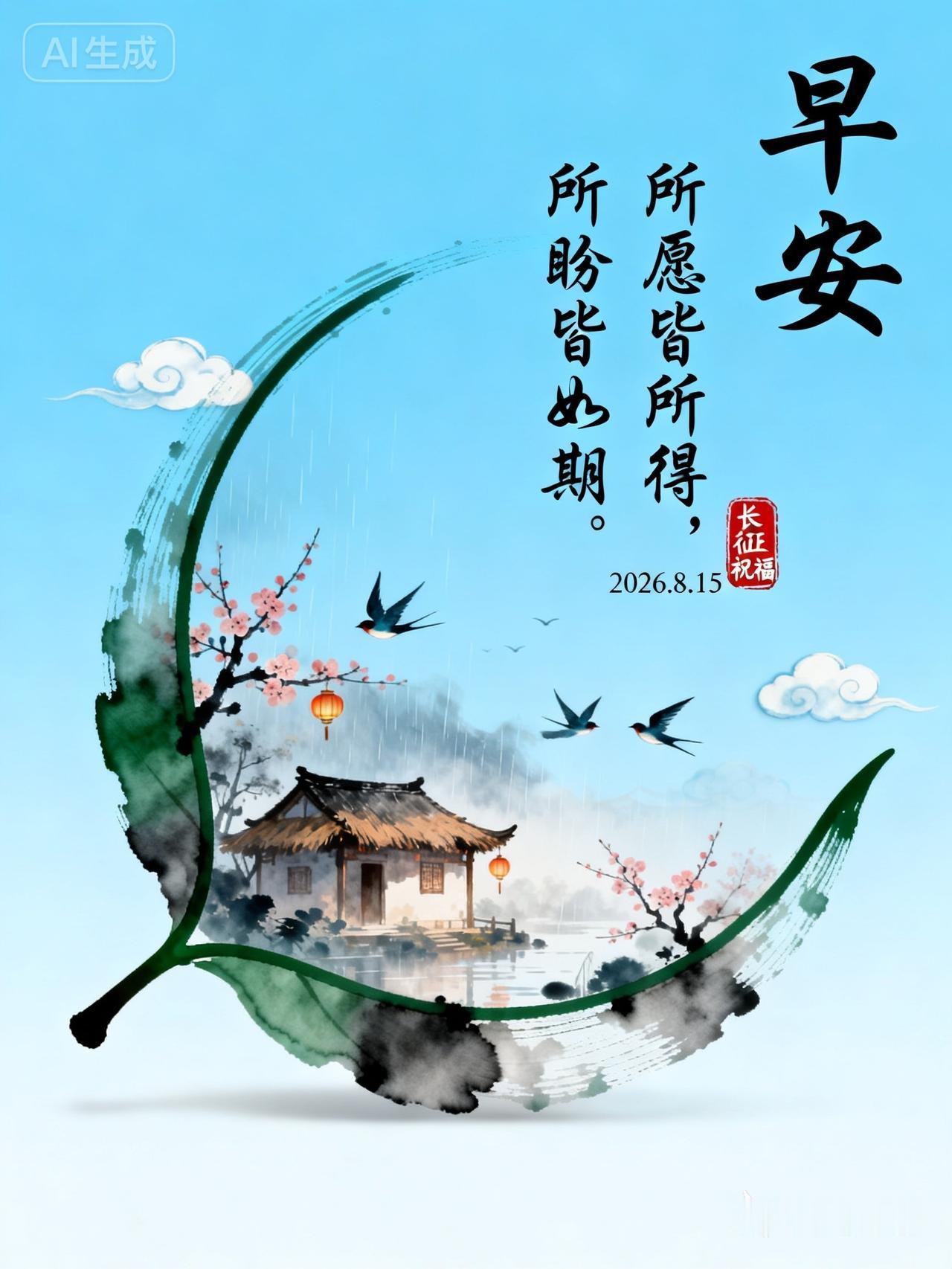 早安，愿你一切顺心如意。