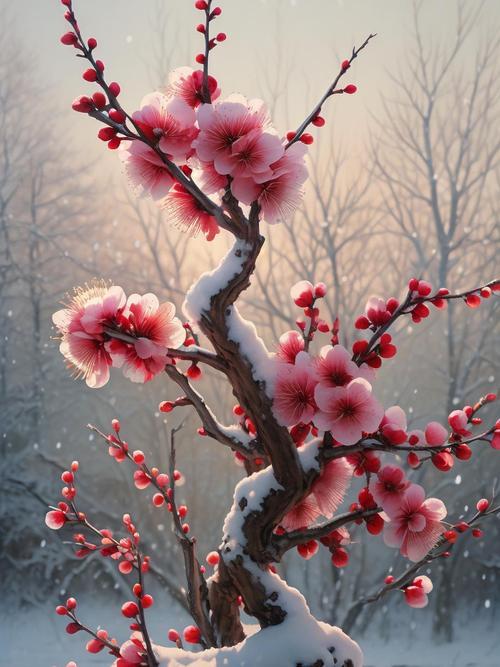 上联：秋霜催黄叶，诚邀下联冬雪染红梅