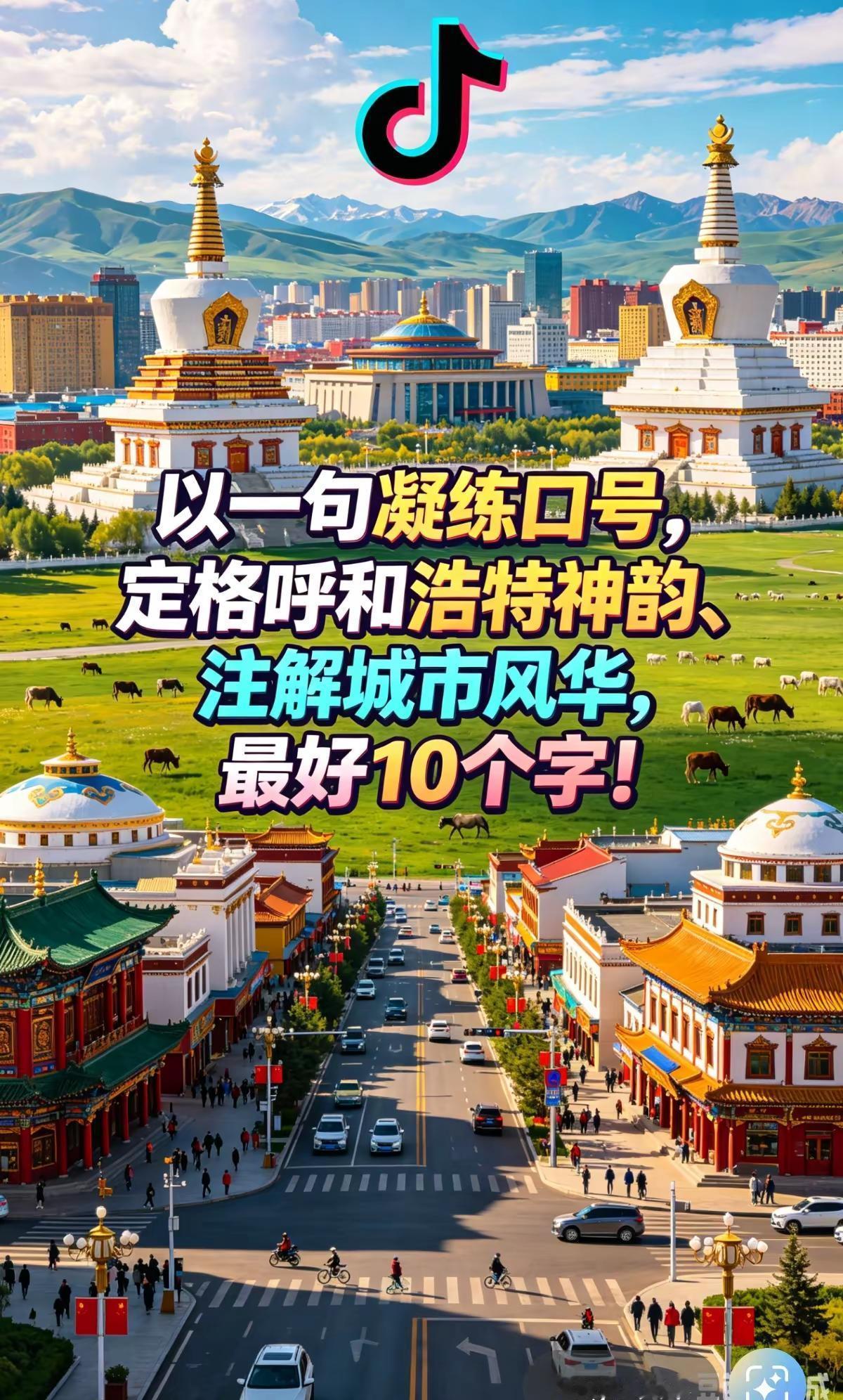给呼和浩特来一句文旅宣传口号？