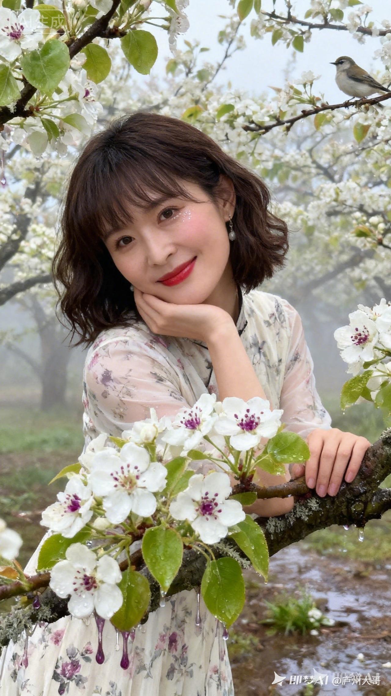 春日花海中的温柔微笑🌸🌸🌸