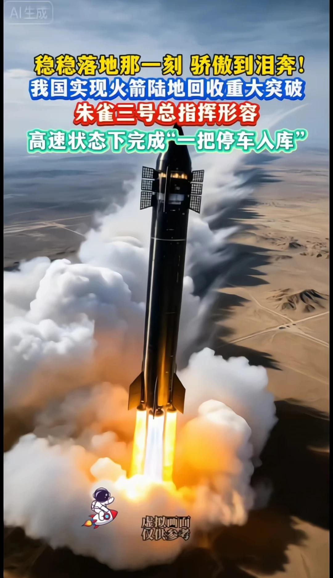 稳稳落地那一刻，骄傲到泪奔！
稳稳落地那一刻，骄傲到泪奔！我国实现火箭陆地回收重