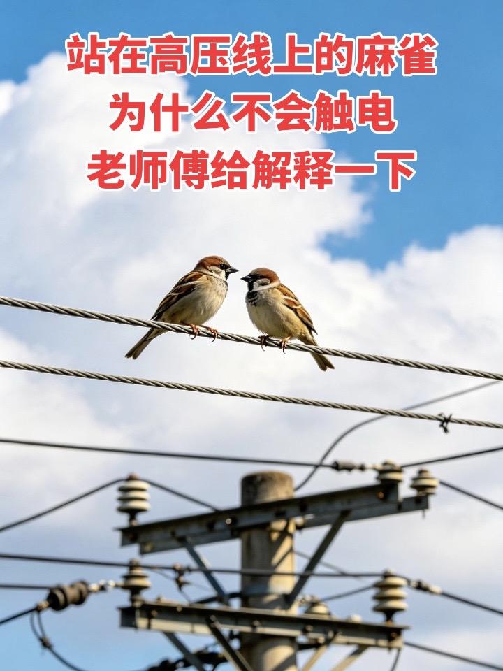 有没有知道的老师傅呀？想问问为啥站在高压线上的麻雀不会触电呢？电工