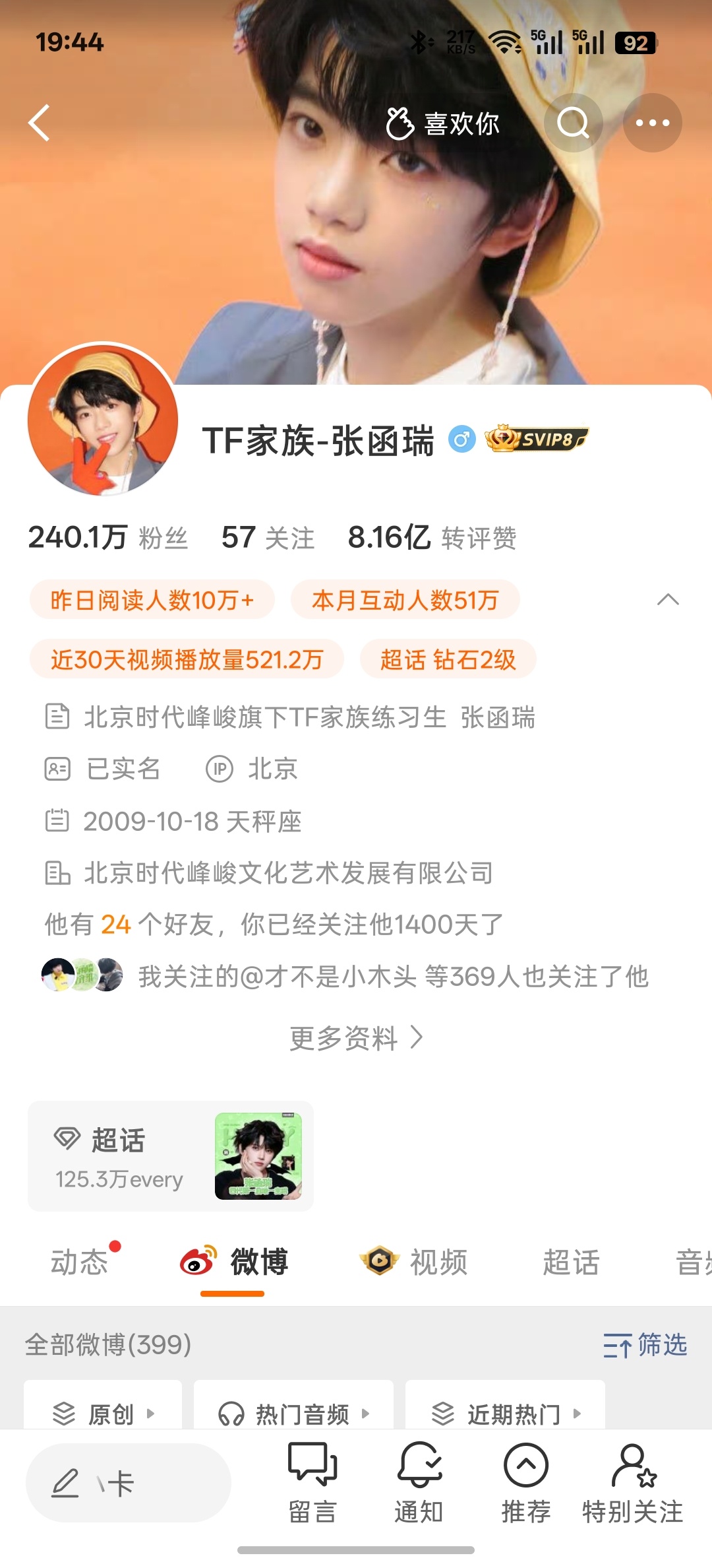 张函瑞 1400天📷 