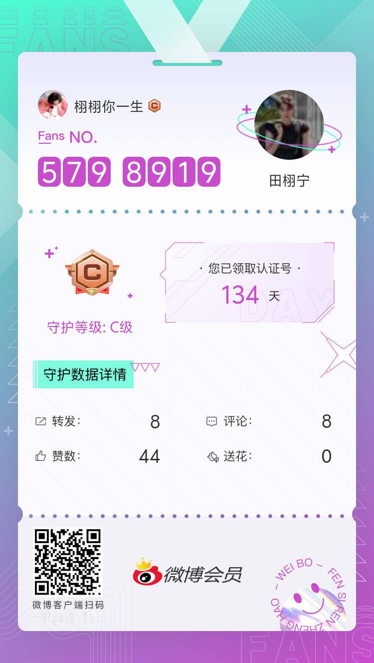 哇哦～原来我对田栩宁的爱已经这么明显啦！爱无止境，田栩宁的花路由我守护！赶快来炫