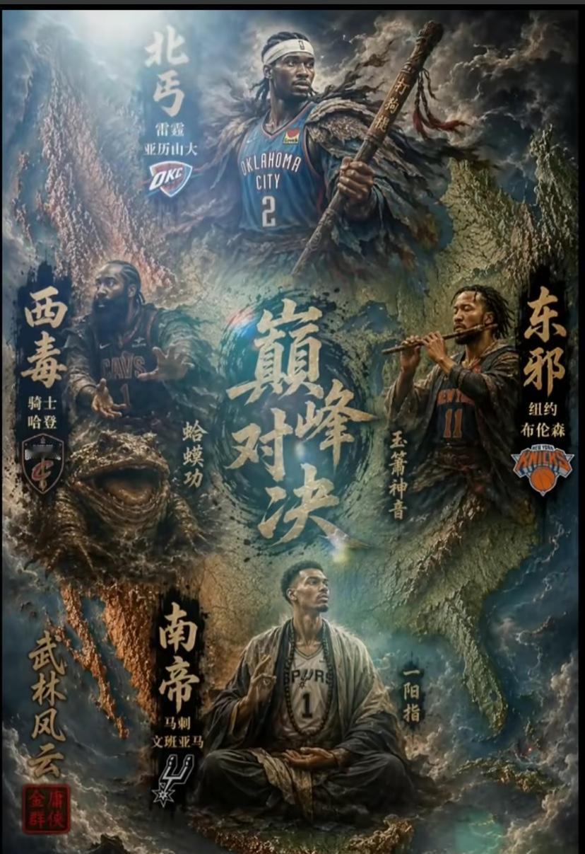 2025-2026赛季NBA总决赛最终四强出炉……
不出意外，东部骑士和尼克斯杀