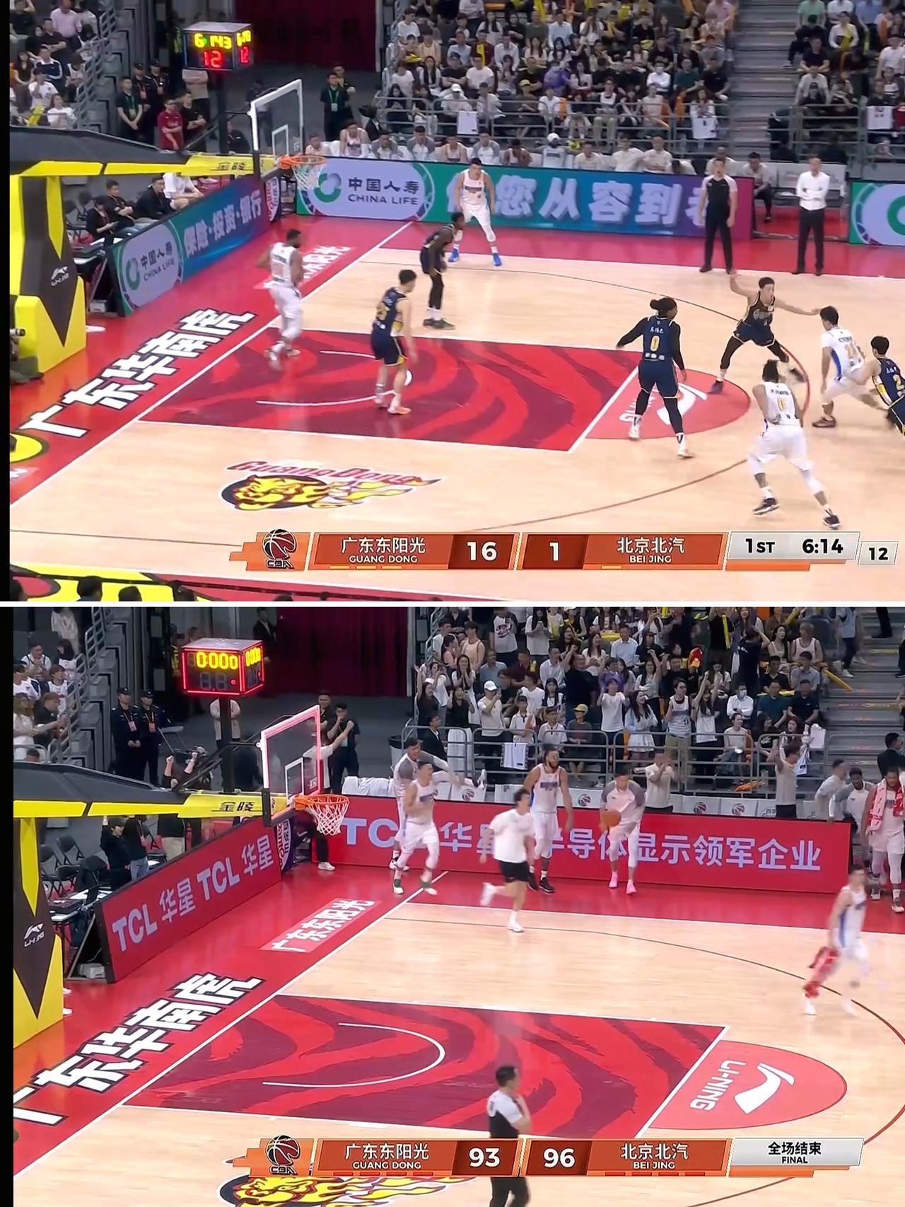 虽然广东男篮打出漂亮的梦幻开局，可是最后还是输给了北京男篮，如果我没记错的话这是