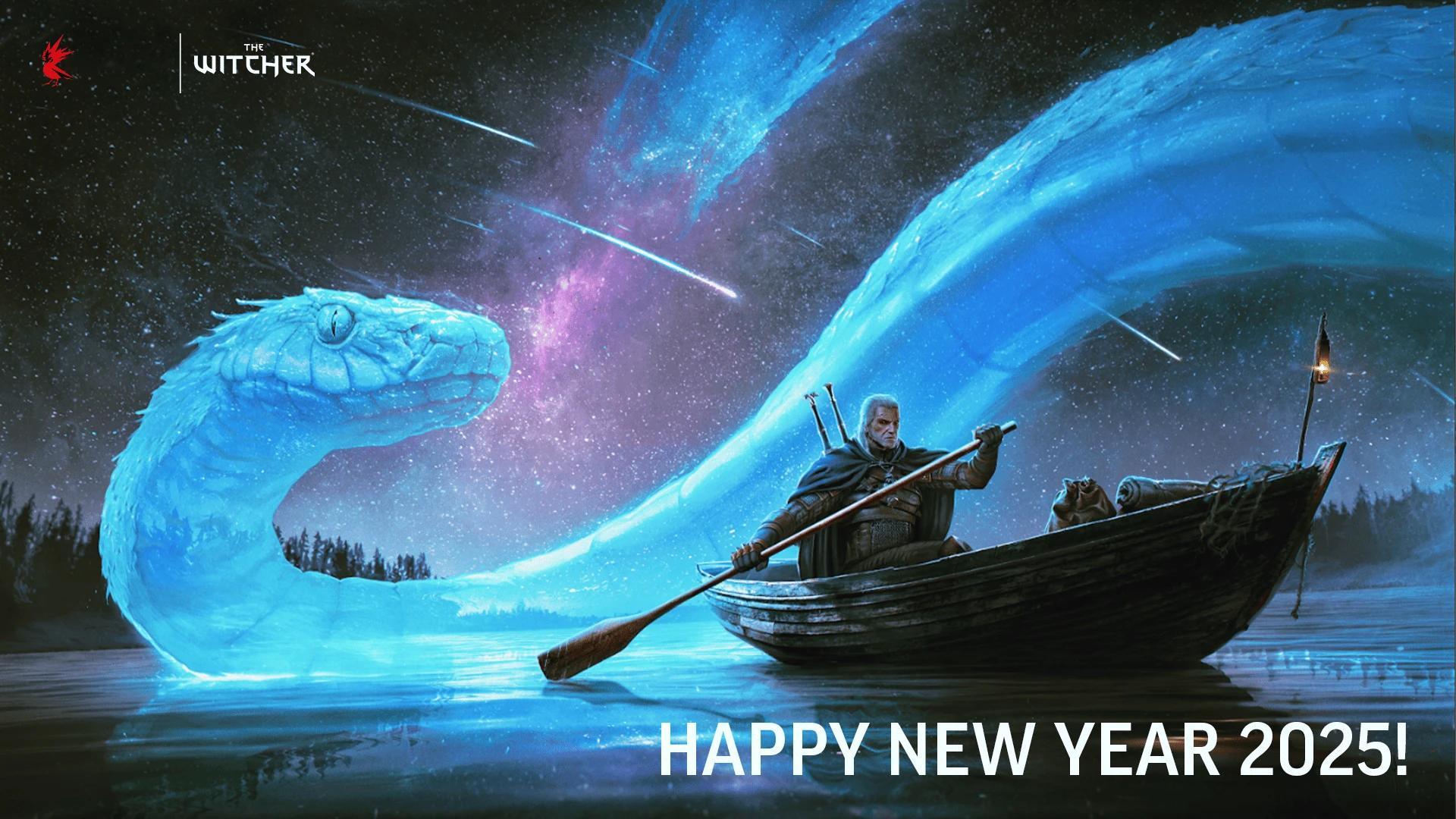 CDPR《巫师》《赛博朋克2077》新年贺图 