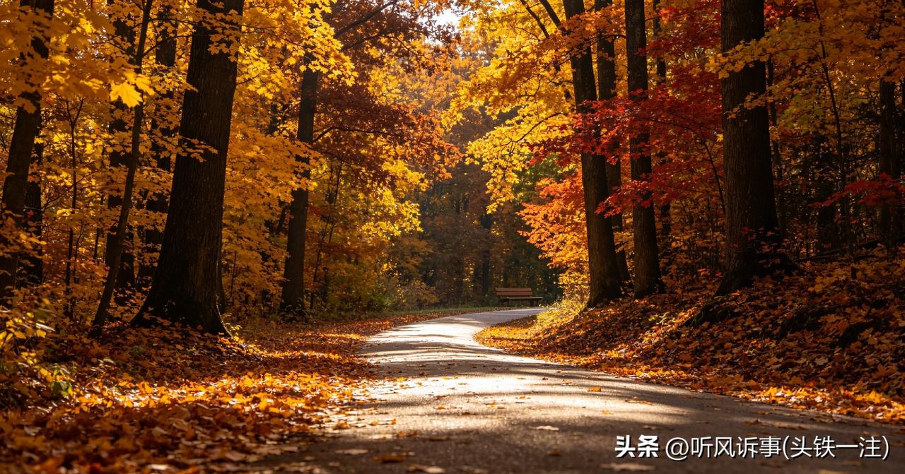 秋天的天空总是格外高，格外蓝。云很淡，风很轻，连阳光都好像比夏天柔和了一些。清晨