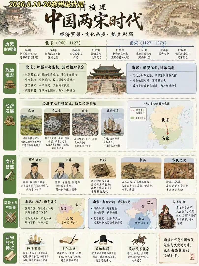 一图梳理中国两宋时代2026.8.18-20郑州设计周2027.2.23-26郑