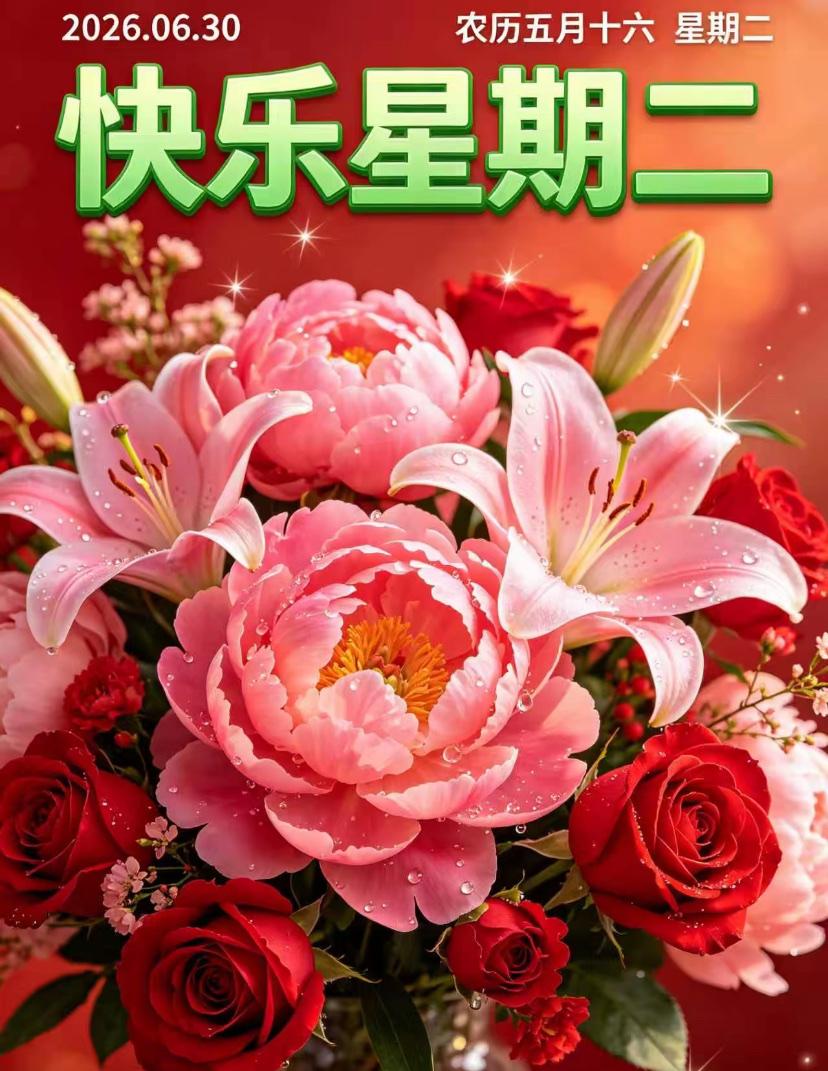 🌺2026./6.30晨光清晓.翠柳含香🌺

🌈🌸
夏日晴光漫洒，晚风轻