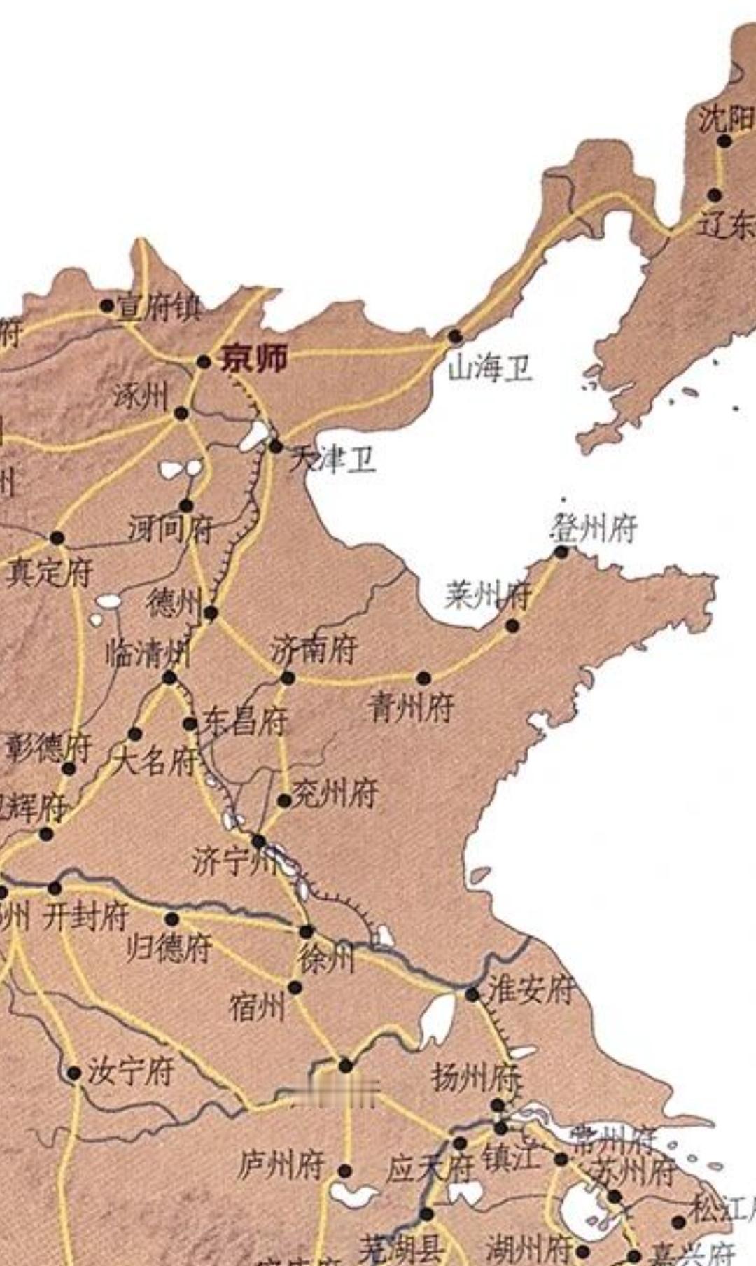 【看图说话】

明代中后期山东官府驿道的布局与社会功能
 
明代万历时期，山东地