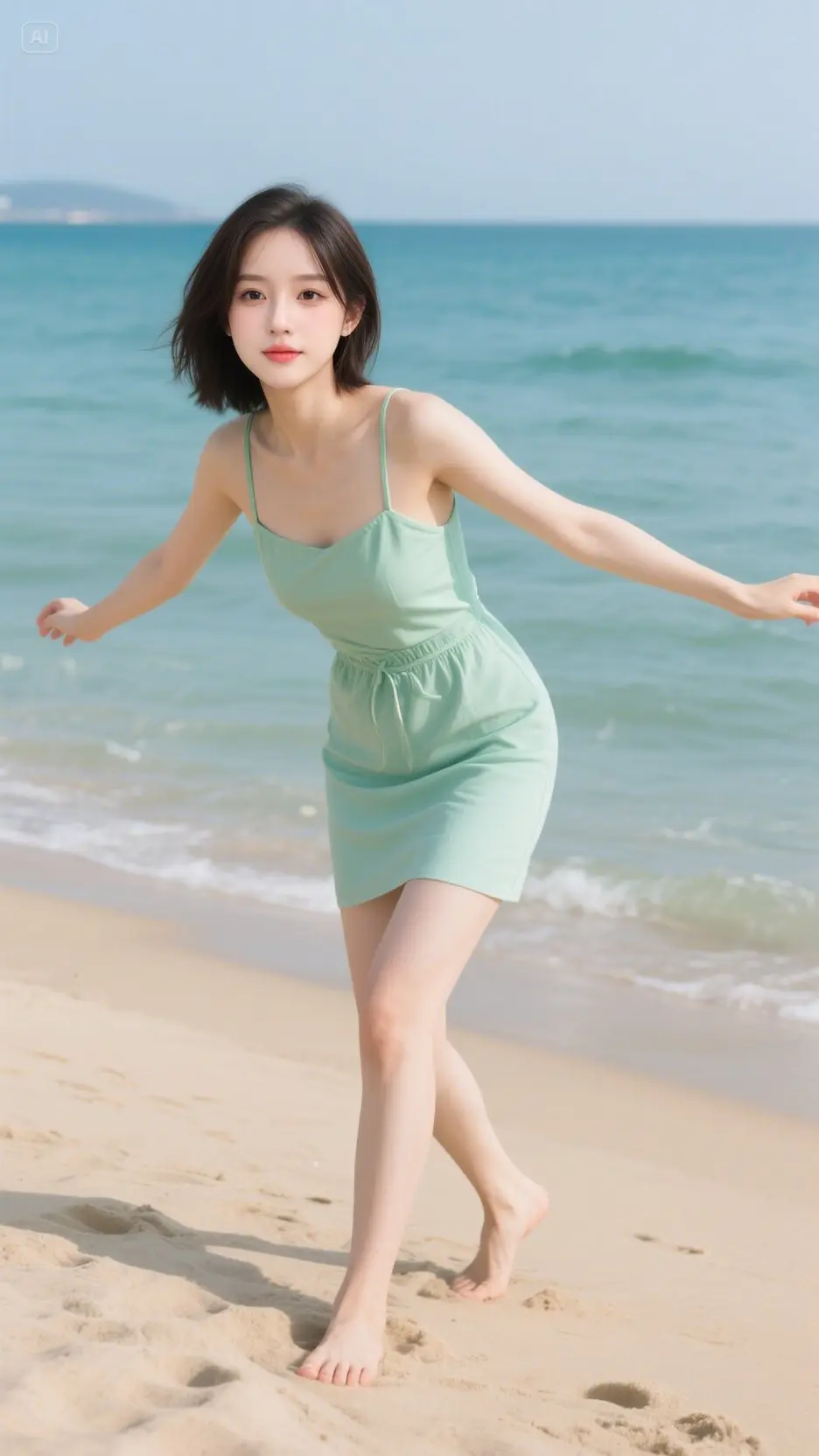 夏天就要听Bahama 美女 海边拍照 海滩美女