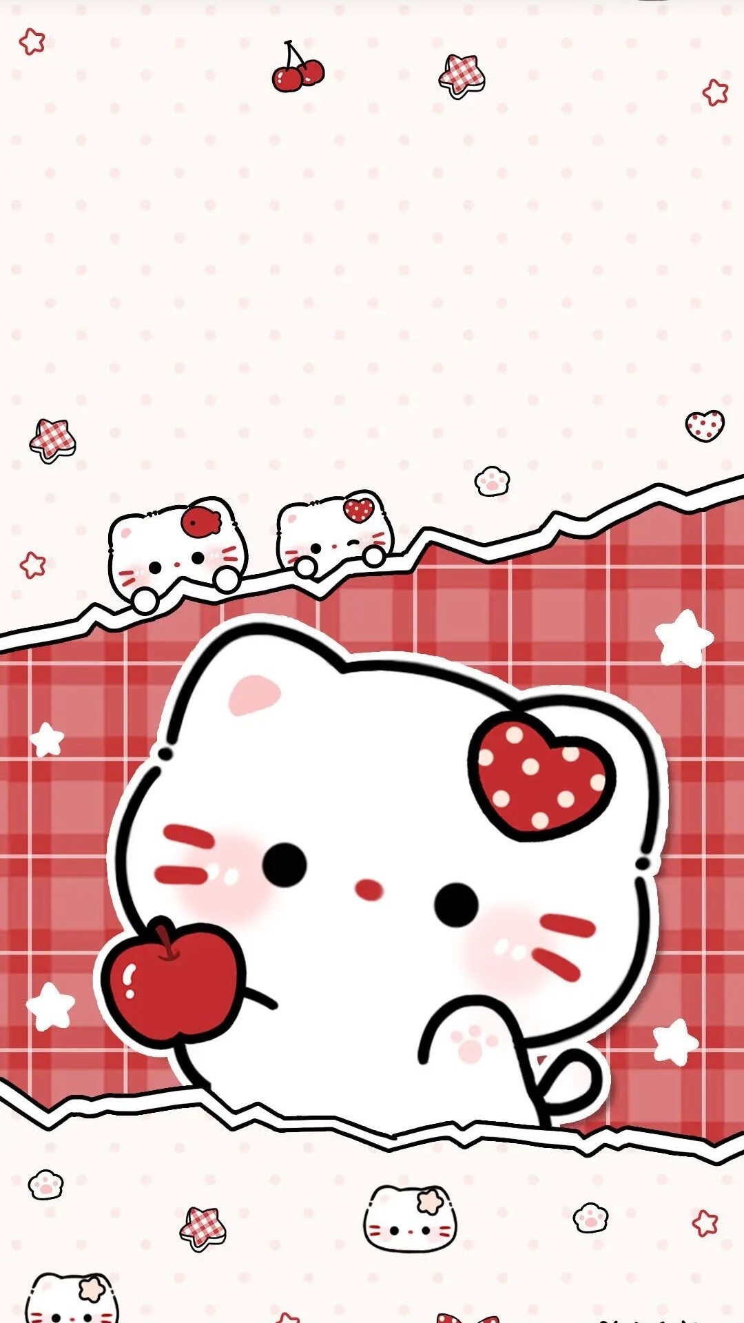 卡通壁纸 HelloKitty𝙎𝙝𝙖𝙧𝙚｜韩系ins风壁纸｜ins小众