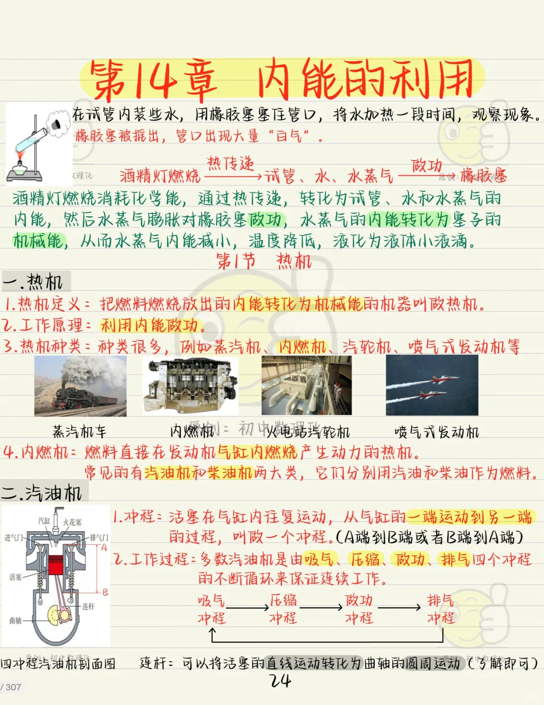 小小热机，不就四个冲程嘛，拿捏了❗❗❗