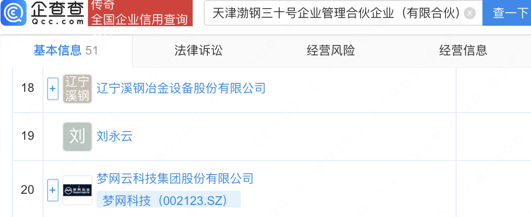 梦网科技、中银金融等在天津新设企管合伙企业