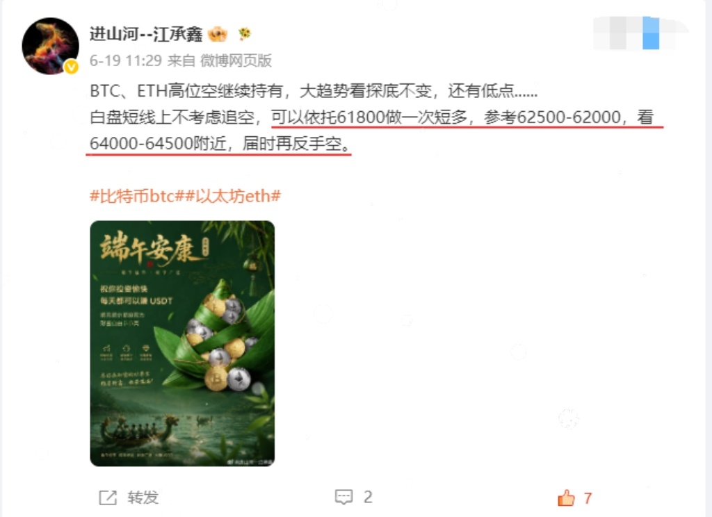 用大家最热爱的方式迎接新的一周——睁开眼就能收米是最最幸福的时刻！BTC在645