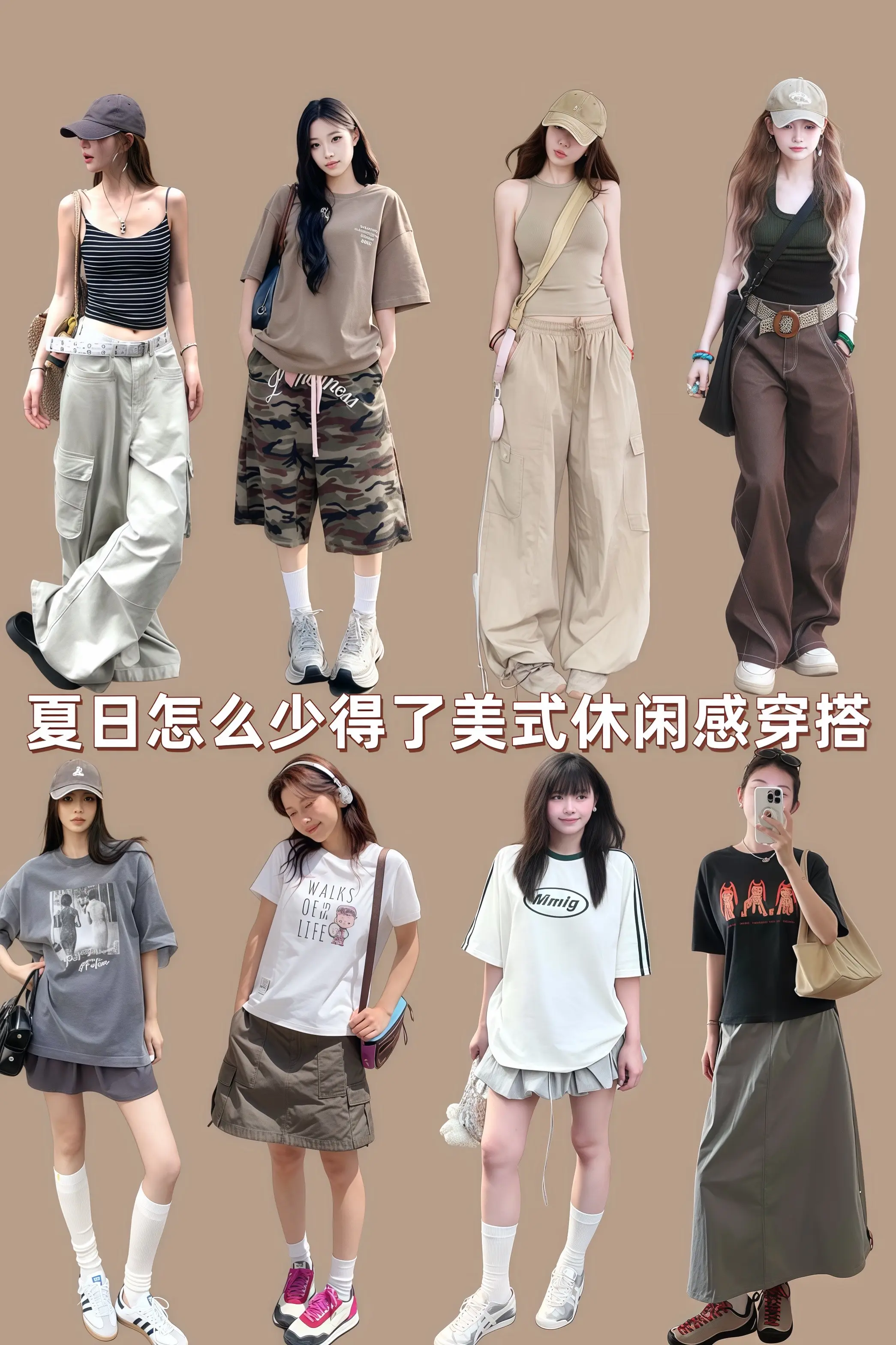 夏日怎么少得了美式休闲感穿搭 回头率爆表的夏日松弛感穿搭 轻松get松...