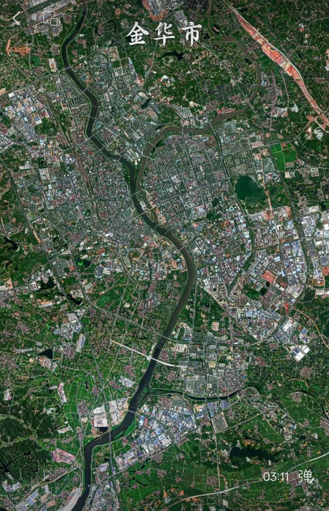 浙江省金华市高清卫星图